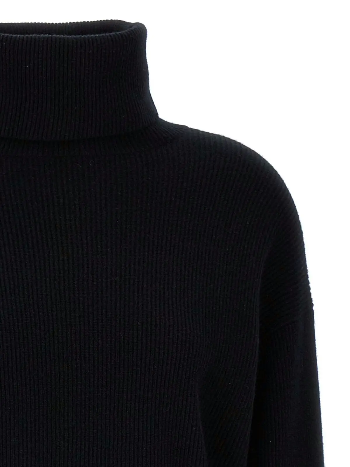Светр Brunello Cucinelli Ribbed turtleneck Чорний 3 Ribbed turtleneck sweater Woman BRUNELLO CUCINELLI Black