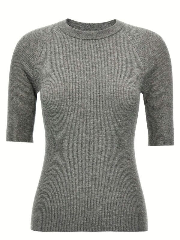 Lurex ribbed sweater BRUNELLO CUCINELLI Gray