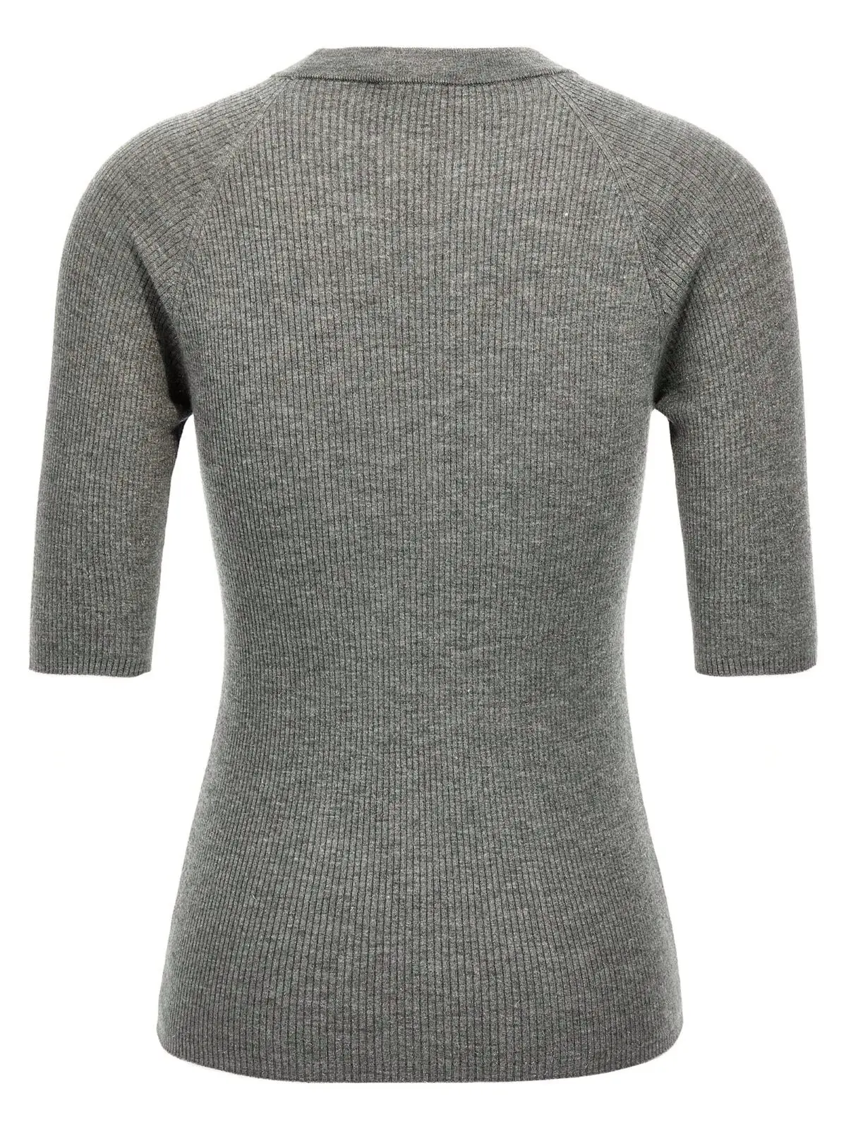Светр Brunello Cucinelli Lurex ribbed Сірий 2 Lurex ribbed sweater M9A822200C079 BRUNELLO CUCINELLI Gray