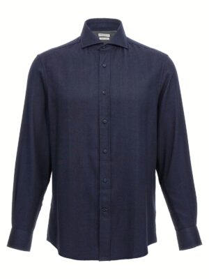 Herringbone shirt BRUNELLO CUCINELLI Blue