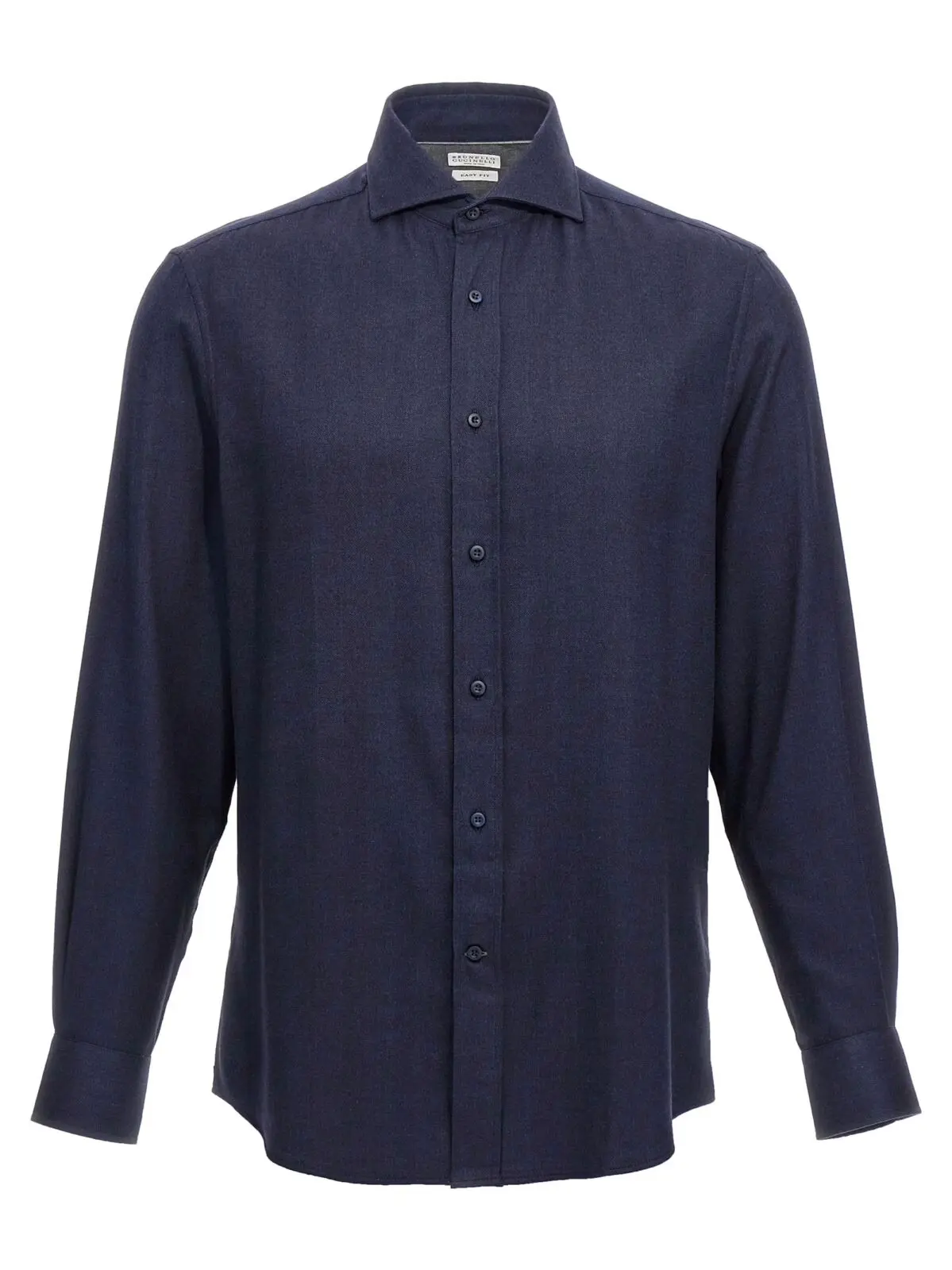 Сорочка Brunello Cucinelli Flannel Синя 1 Herringbone shirt BRUNELLO CUCINELLI Blue