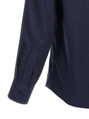 Herringbone shirt 61% cotton 39% lycra BRUNELLO CUCINELLI Blue