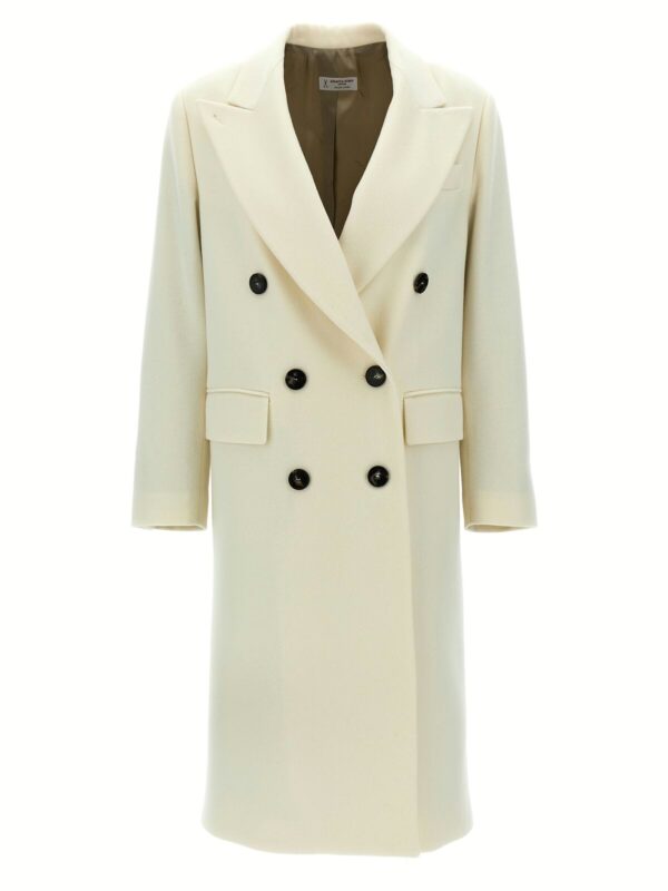 Double-breasted coat ALBERTO BIANI White