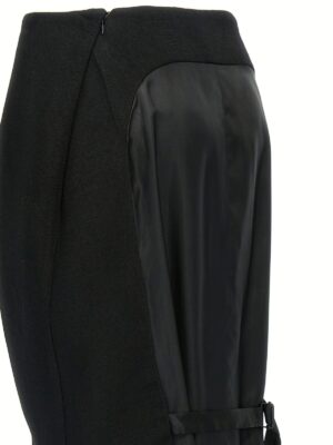 'Stuoia Old' skirt 100% virgin wool PRADA Black