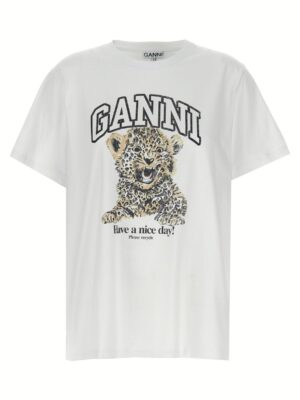 'Leopard' T-shirt GANNI Multicolor