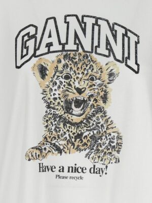 'Leopard' T-shirt 100% cotton GANNI Multicolor