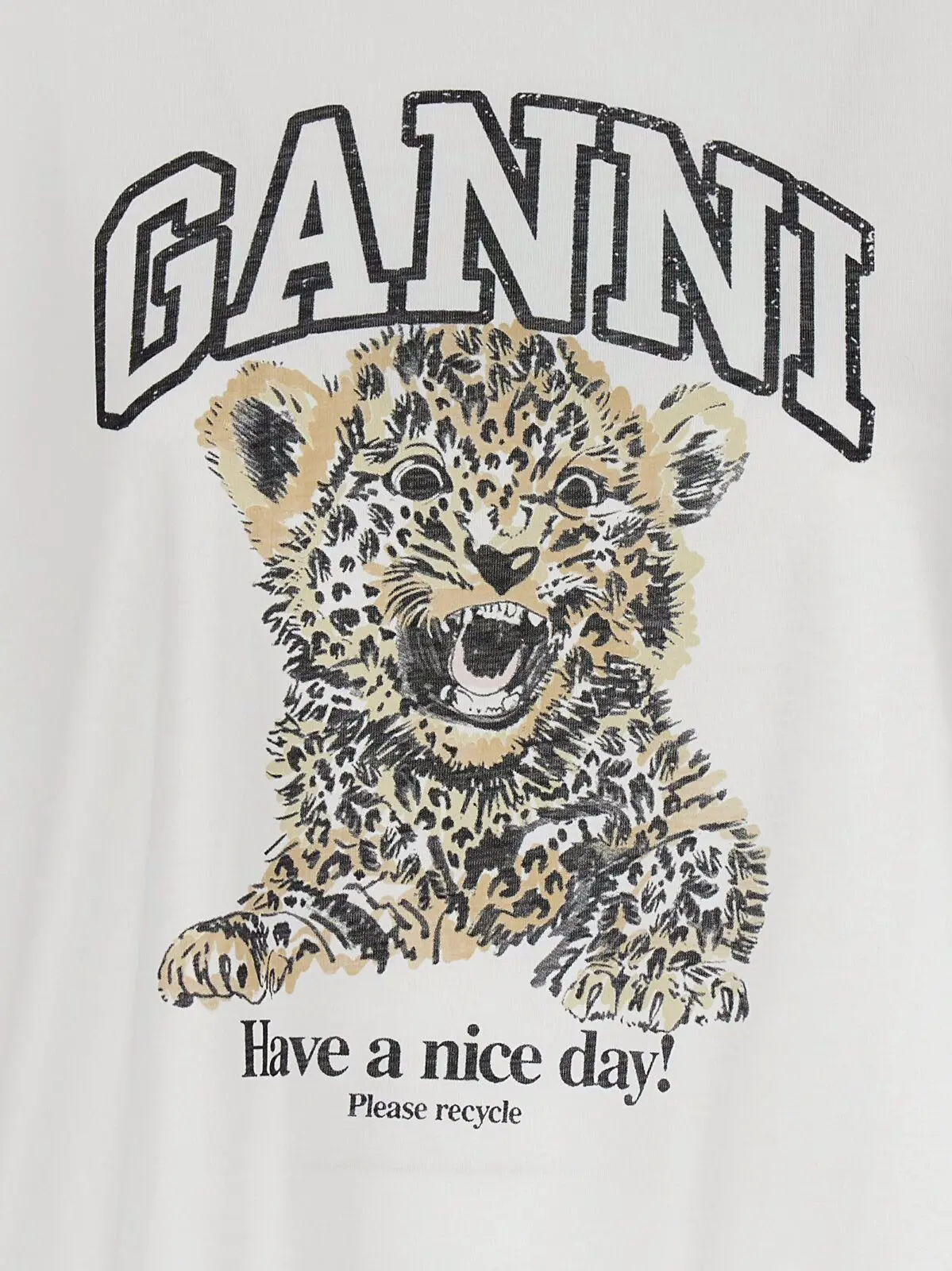 Футболка Ganni Leopard Багатокольорова 4 'Leopard' T-shirt 100% cotton GANNI Multicolor