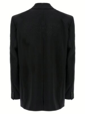 'Logo Embroidered' blazer UA65JA710BBLACK VETEMENTS Black