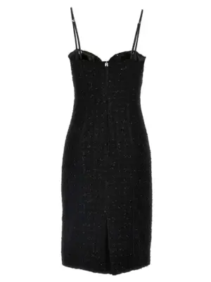 Bouclé midi dress 113088100100 ROTATE BIRGER CHRISTENSEN Black