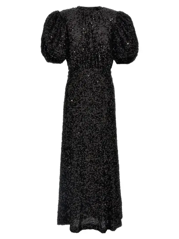 Sequin midi dress ROTATE BIRGER CHRISTENSEN Black