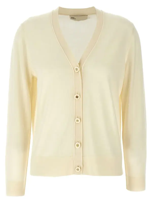 'Simone' cardigan TORY BURCH White