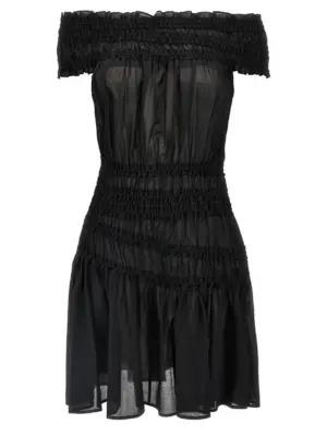 'Smocked Cotton' dress TORY BURCH Black