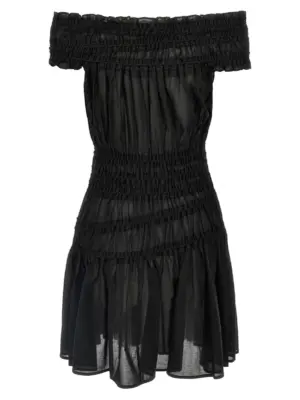 'Smocked Cotton' dress 164519001 TORY BURCH Black