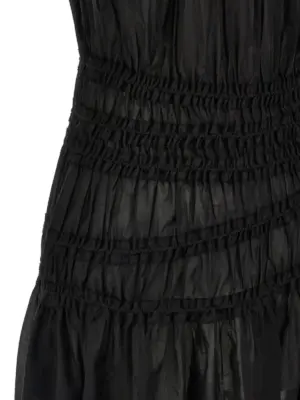'Smocked Cotton' dress 100% cotton TORY BURCH Black
