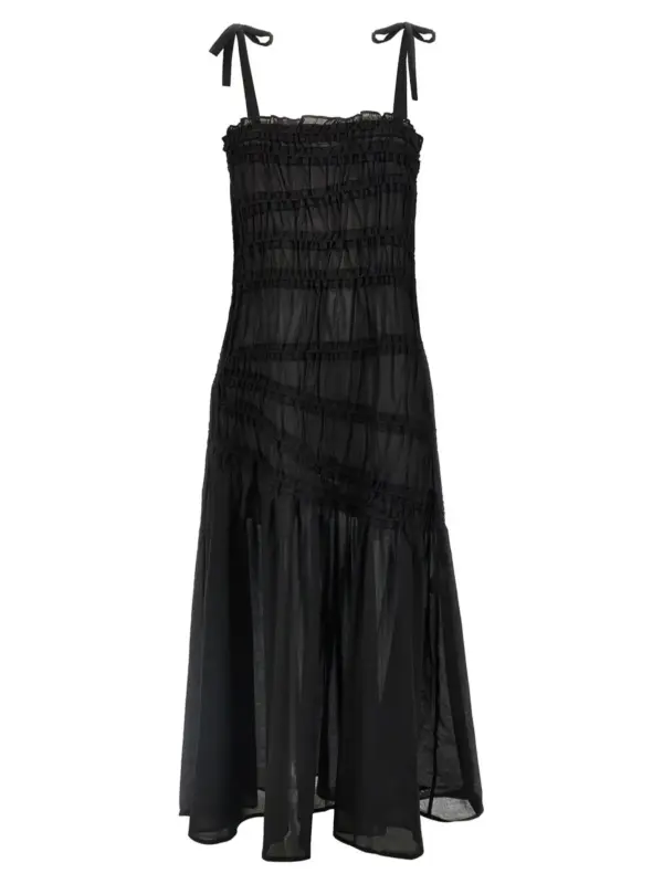 'Shoulder Tie' dress TORY BURCH Black