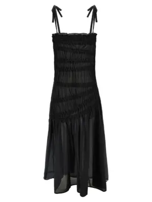 'Shoulder Tie' dress 164520001 TORY BURCH Black