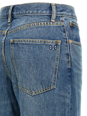 Slim jeans 100% cotton TORY BURCH Blue