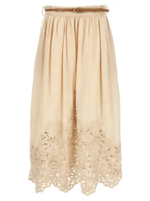 'Wylie' skirt ZIMMERMANN Beige