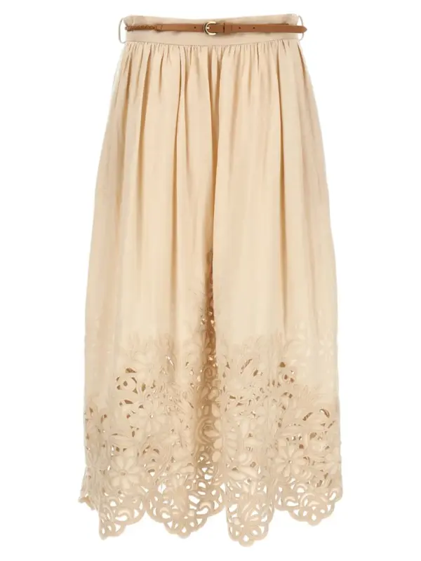 'Wylie' skirt ZIMMERMANN Beige