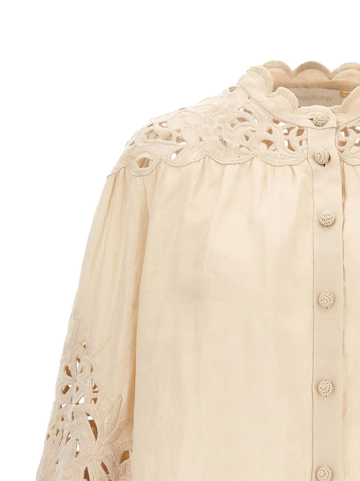 Сорочка Zimmermann Wylie Бежева 3 'Wylie' shirt Woman ZIMMERMANN Beige