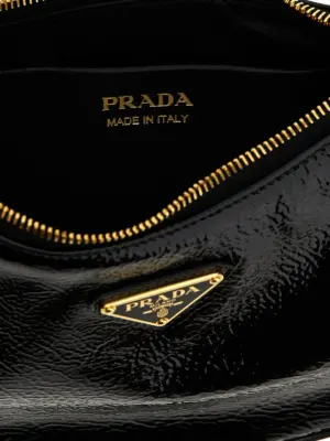 'Prada Arqué' shoulder bag 100% lamb leather (Ovis aries) PRADA Black