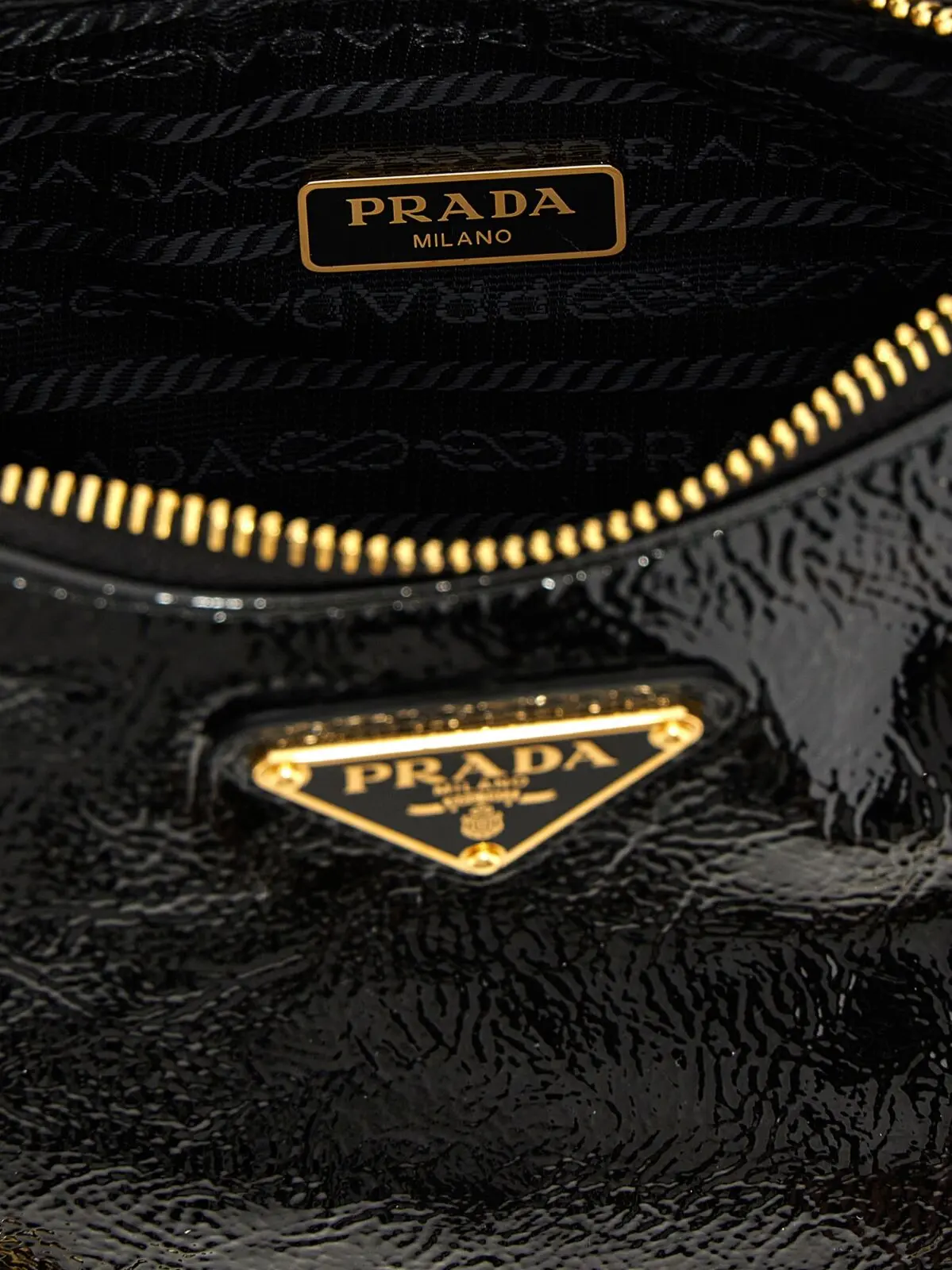 Міні-сумка Prada Prada Re-Edition Чорна 4 'Prada Re-Edition' mini handbag 100% lamb leather (Ovis aries) PRADA Black
