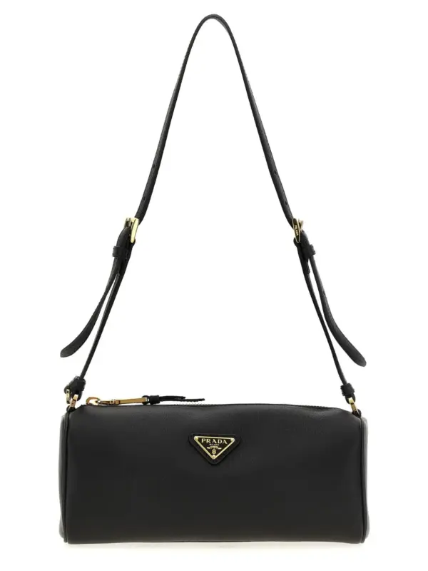 Logo shoulder bag PRADA Black
