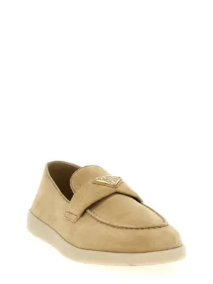 Logo loafers 1D222NFB0253LOLF0379 PRADA Beige