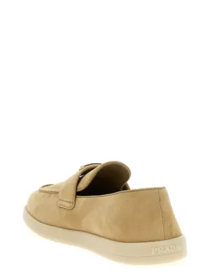 Logo loafers Woman PRADA Beige