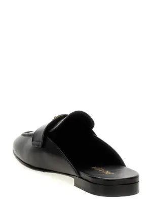 Leather sabots Woman PRADA Black