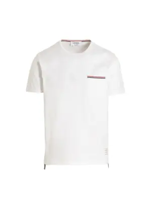 Logo band jersey t-shirt THOM BROWNE White
