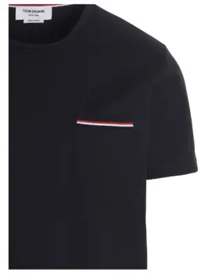 Pocket jersey t-shirt Man THOM BROWNE Blue