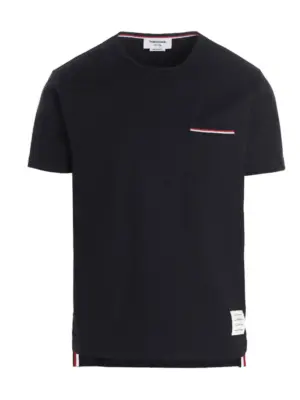 Pocket jersey t-shirt THOM BROWNE Blue
