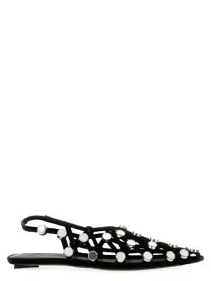 'Grid' slingback THE ATTICO Black