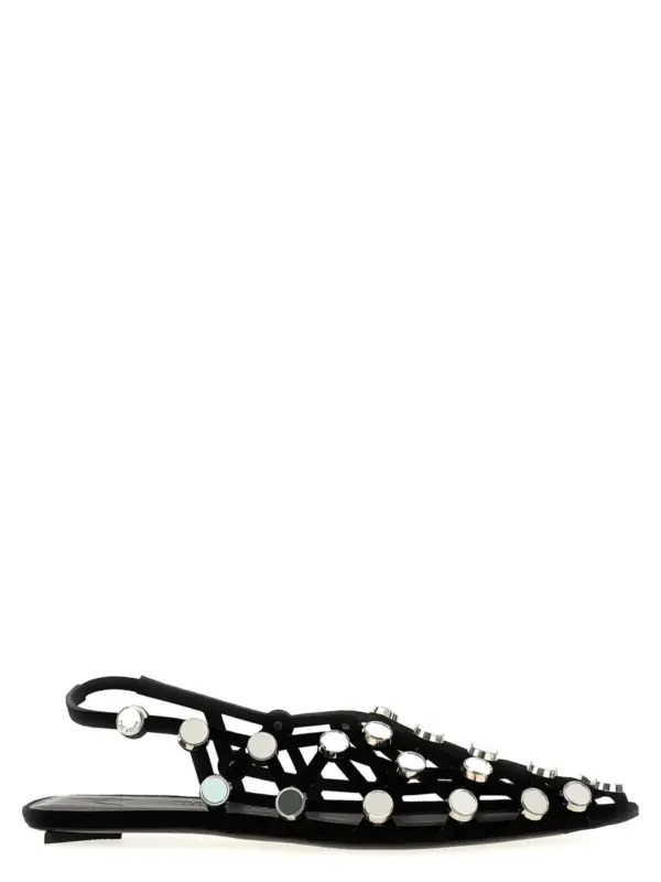 'Grid' slingback THE ATTICO Black