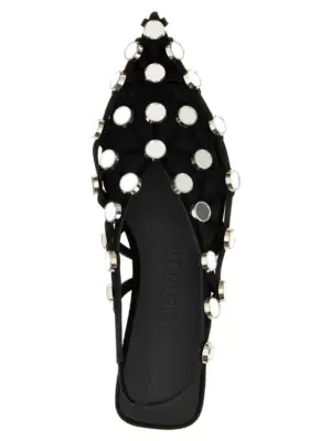 'Grid' slingback 100% goat leather (Capra Hircus Hircus) THE ATTICO Black