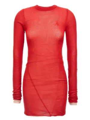 Two-material minidress THE ATTICO Red