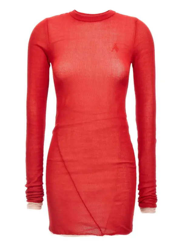 Two-material minidress THE ATTICO Red