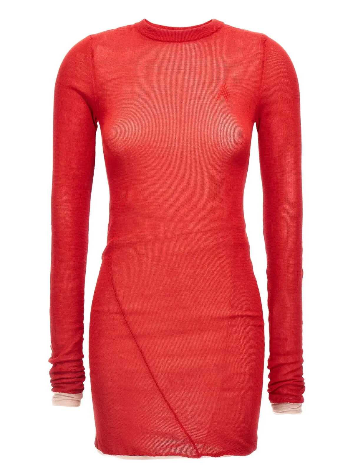 Мінісукня The Attico Two-material Червона 1 Two-material minidress THE ATTICO Red