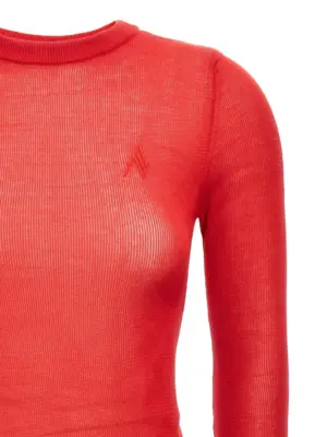 Two-material minidress Woman THE ATTICO Red