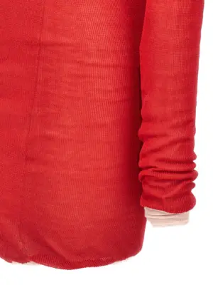 Two-material minidress 86% cotton 12% md 1% ws THE ATTICO Red