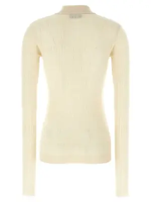Ribbed sweater 250WCK00112507 THE ATTICO White