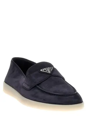 Logo loafers 2DG124FG001103F0008 PRADA Blue