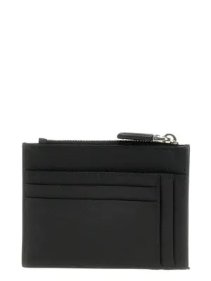 Saffiano logo card holder 2MC067QHHF0002 PRADA Black