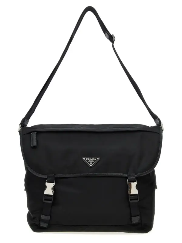 Re-Nylon shoulder strap PRADA Black