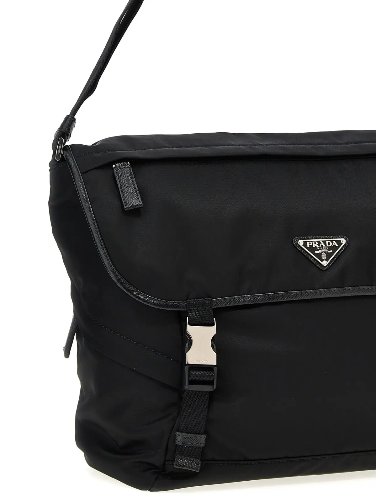 Плечовий ремінь Prada Re-Nylon Чорний 3 Re-Nylon shoulder strap Man PRADA Black