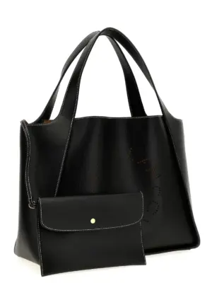 Logo shopping bag Woman STELLA MCCARTNEY Black