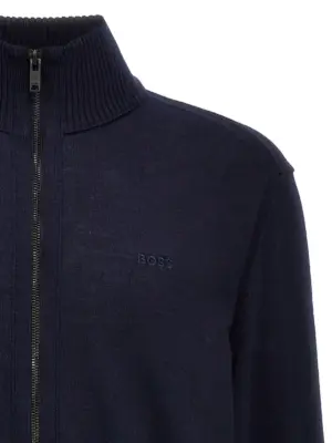 'Balonso-L' cardigan Man HUGO BOSS Blue