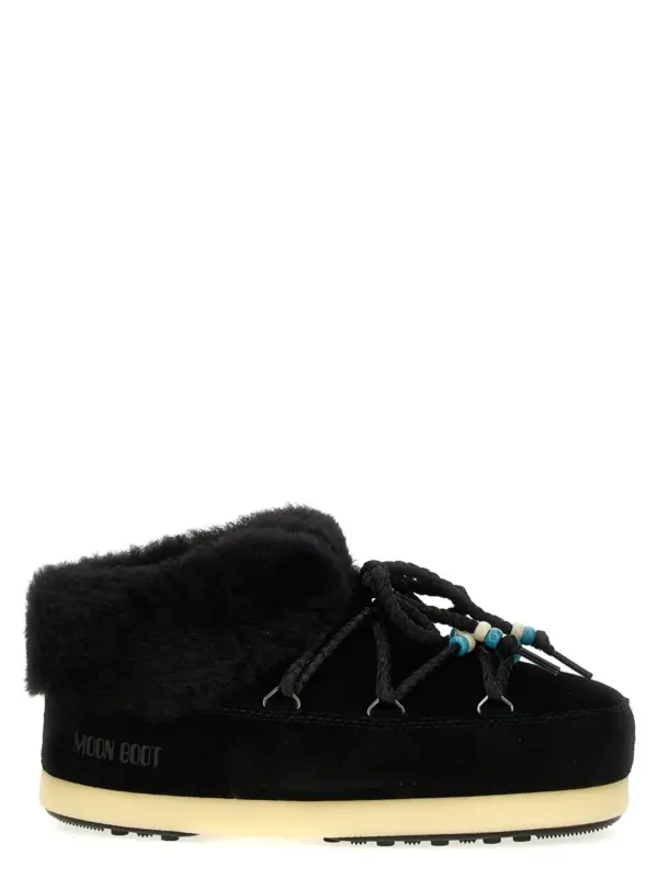 'Mule suede beads' ankle boots MOON BOOT Black