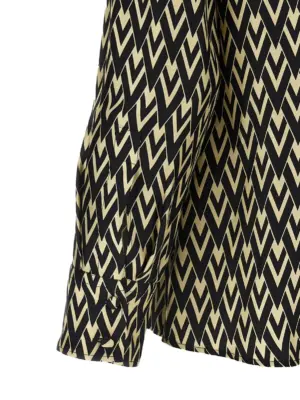 Valentino Garavani 'Toute la V' shirt 100% silk VALENTINO GARAVANI White/Black